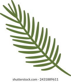 Fir Tree Branch Vector Illustration