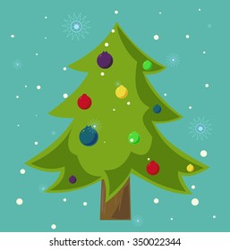 fir tree, christmas, balls