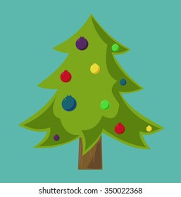 fir tree, christmas, balls