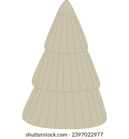 Árbol de flores, árbol de Navidad en beige con fondo transparente