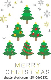 Fir tree Christmas card material.  Christmas tree