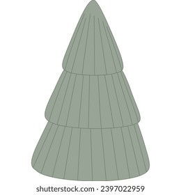 Fir tree, Christmas tree in green with a transparent background