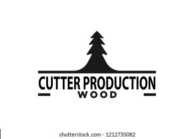 fir tree, cutter logo Designs Inspiration Isolated on White Background
