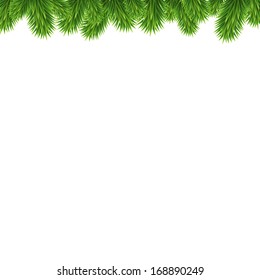 Fir Tree Framework, With Gradient Mesh, Vector Illustration 