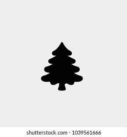 Fir tree icon. Christmas tree