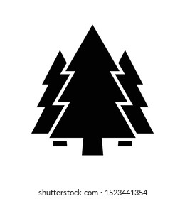 Fir tree icon isolated on white background. Vector illustration