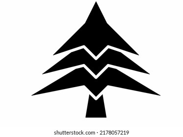 Fir tree icon isolated on white background