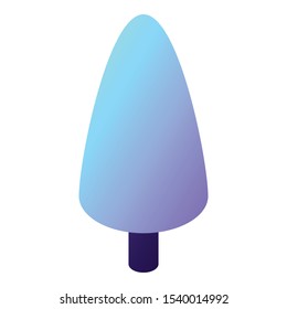 Fir tree icon. Isometric of fir tree vector icon for web design isolated on white background