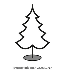 Fir tree icon. Plant leaf sign. Vector illustration. Stock Image.