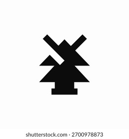 fir tree icon sign vector