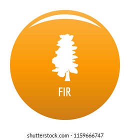 Fir tree icon. Simple illustration of fir tree vector icon for any design orange