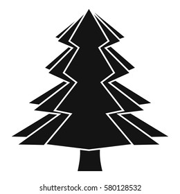 Fir tree icon. Simple illustration of fir tree vector icon for web