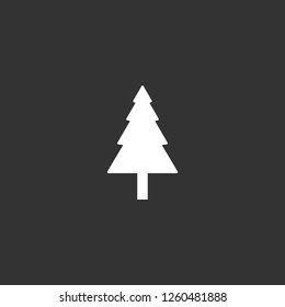 fir tree icon vector. fir tree sign on black background. fir tree icon for web and app