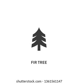 fir tree icon vector. fir tree sign on white background. fir tree icon for web and app