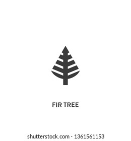 fir tree icon vector. fir tree sign on white background. fir tree icon for web and app