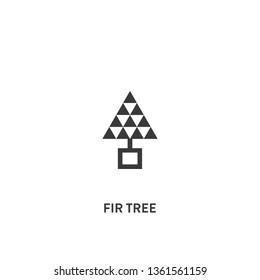 fir tree icon vector. fir tree sign on white background. fir tree icon for web and app