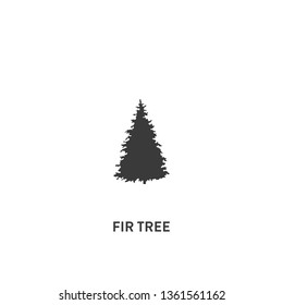 fir tree icon vector. fir tree sign on white background. fir tree icon for web and app
