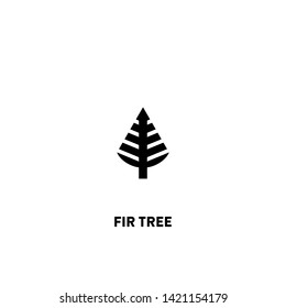 fir tree icon vector. fir tree sign on white background. fir tree icon for web and app