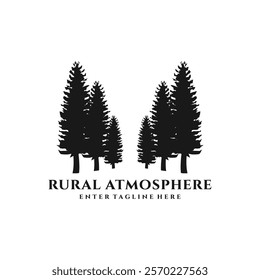 fir tree logo design, mountain, premium vector mountain and spruce design, outdoor logo, camper logo design