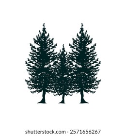 fir tree logo design, mountain, premium vector mountain and spruce design, outdoor logo, camper logo design
