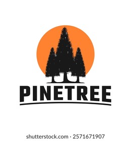 fir tree logo design, mountain, premium vector mountain and spruce design, outdoor logo, camper logo design
