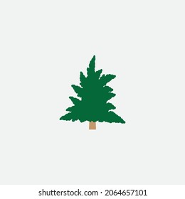 fir tree logo with a simple design suitable for Christmas and greening events