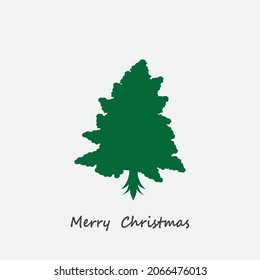 fir tree logo with a simple design suitable for Christmas and greening events