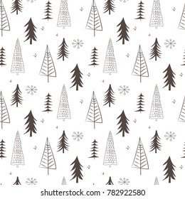 Fir and tree pattern, Christmas and New Year