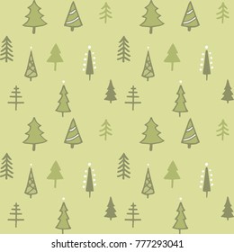 Fir tree pattern, vector