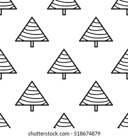 fir tree pattern, vector illustration