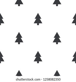 Fir tree pattern. Vector seamless pattern, Fir texture. Tree background. Wrap design