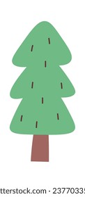 Fir Tree Plant Vector Illustration
