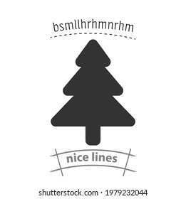 Fir tree, Spruce simple vector icon. Fir tree, Spruce simple vector icon. Fir tree, Spruce simple vector icon. 