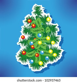 fir tree  with toy