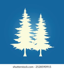 Fir tree trendy artwork pretty abstract vector illustration colorful useful design.eps