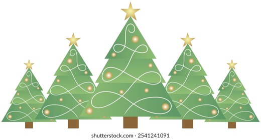 Tannenbaum-Vektordesign für Weihnachten und Neujahrsbanner