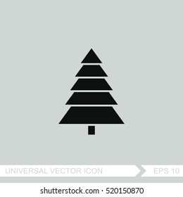 Fir tree vector icon.