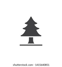 Fir tree vector icon. filled flat sign for mobile concept and web design. Pine tree glyph icon. Nature environment symbol, logo illustration. Vector graphics