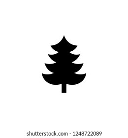 fir tree vector icon. fir tree sign on white background. fir tree icon for web and app