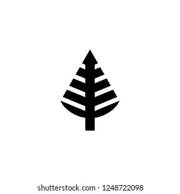 fir tree vector icon. fir tree sign on white background. fir tree icon for web and app