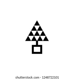 fir tree vector icon. fir tree sign on white background. fir tree icon for web and app