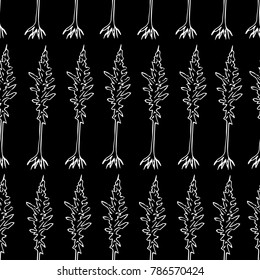 Fir tree vector illustration. Doodle style. Design, print, decor, textile, paper
