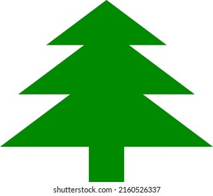Fir tree vector illustration. Flat illustration iconic design of fir tree, isolated on a white background.