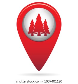 Fir Trees forest flat icon  