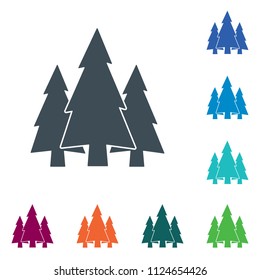 Fir Trees forest flat icon  