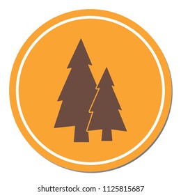 Fir Trees forest flat icon 