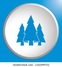 Fir Trees forest flat icon  