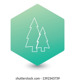 Fir Trees forest flat icon 