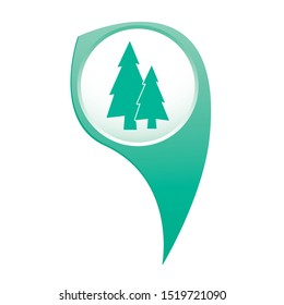 Fir Trees forest flat icon 