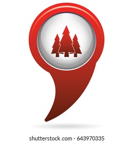 Fir Trees forest flat icon  
